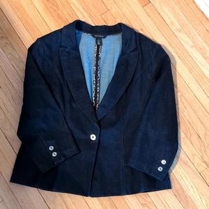 White House Black Market denim blazer. Size 16